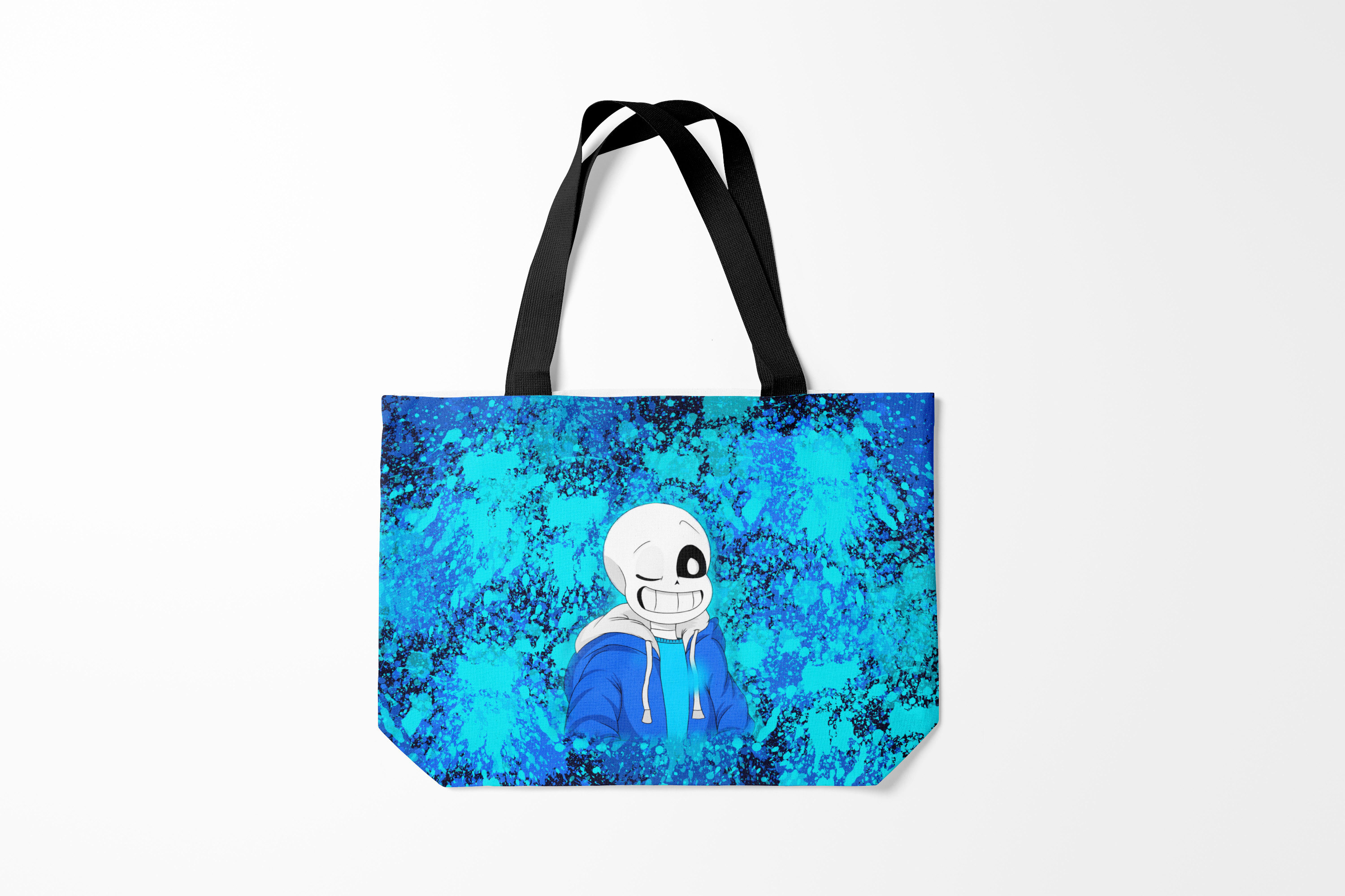 

Сумка шoппер унисекс Burnettie Undertale САНС SANS, голубой, Undertale САНС SANS