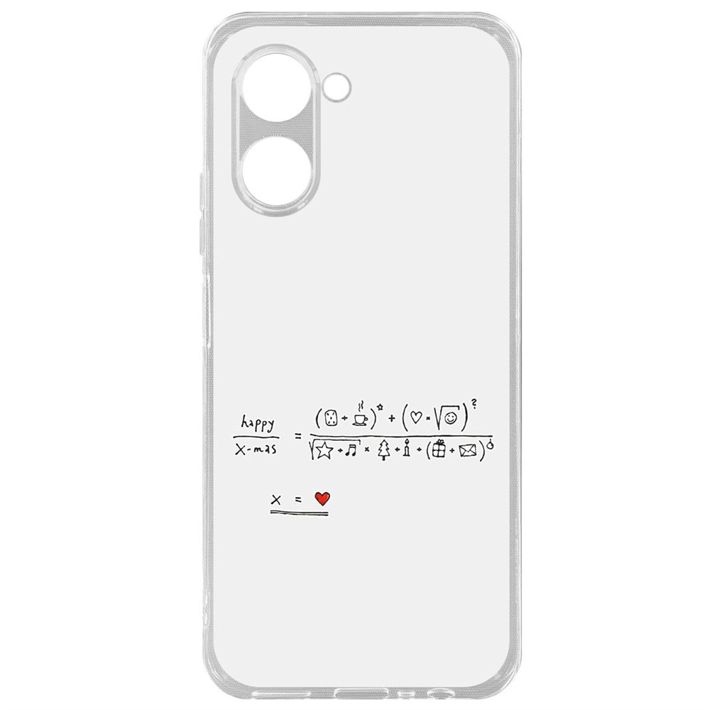 Чехол-накладка Krutoff Clear Case Праздничная формула для Realme C33 2023