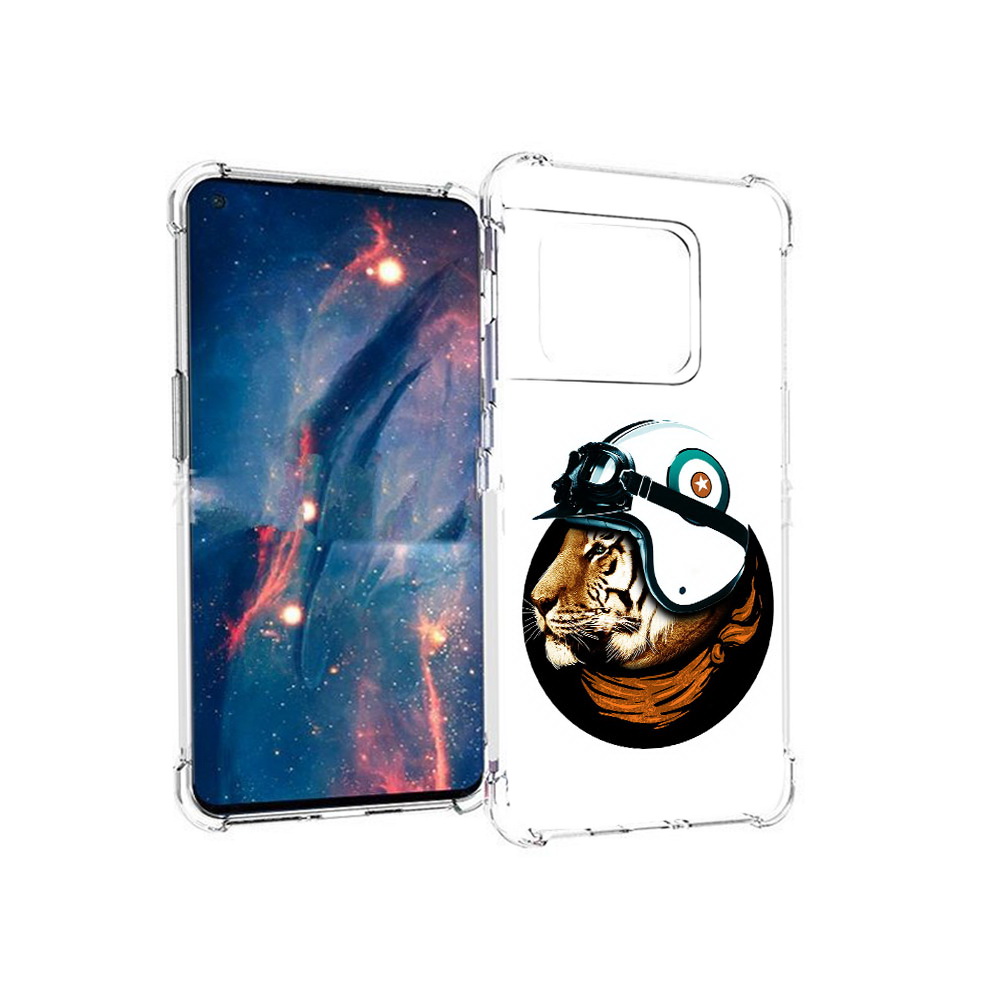 

Чехол MyPads Tocco для OnePlus 10 Pro Тигр в шлеме (PT224239.133.171), Прозрачный, Tocco
