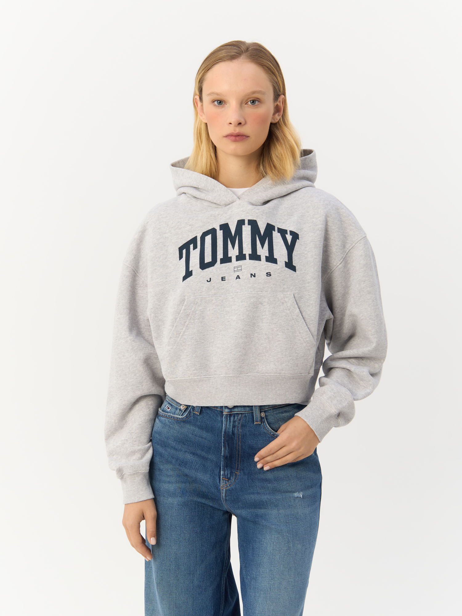 

Худи женское TOMMY HILFIGER Tjw Vtg Varsty 1 DW0DW19291 серое L, Серый, Tjw Vtg Varsty 1