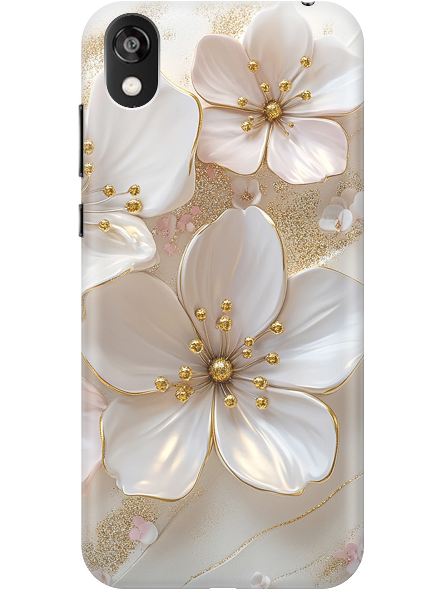 

Силиконовый чехол на Honor 8S, Huawei Y5 (2019) с принтом "Белые фиалки", Прозрачный;белый;золотистый, 721008723