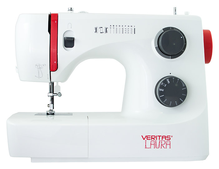 Швейная машина Veritas Laura белый, красный 1pc с силиконовой ручкой смолы вязальные иглы алюминиевый красный крючок крючком 1 8 6 5 мм