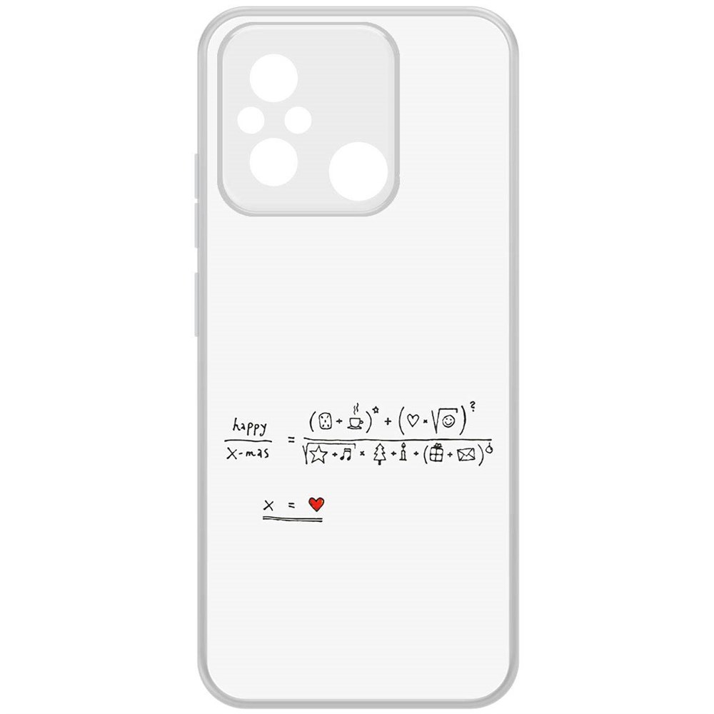 

Чехол-накладка Krutoff Clear Case Праздничная формула для Xiaomi Redmi 12C, Прозрачный