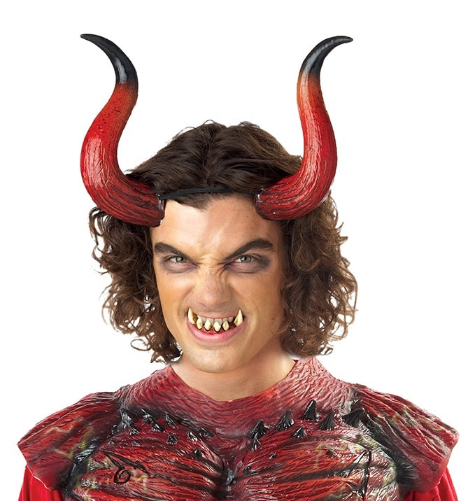 фото Карнавальный аксессуар california costumes набор дьявол (рога и клыки)