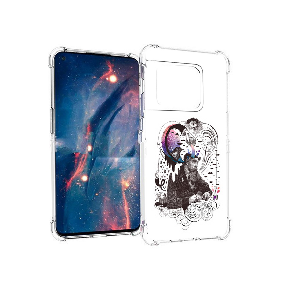 

Чехол MyPads Tocco для OnePlus 10 Pro абстракция думающий мужчина (PT224239.133.210), Прозрачный, Tocco
