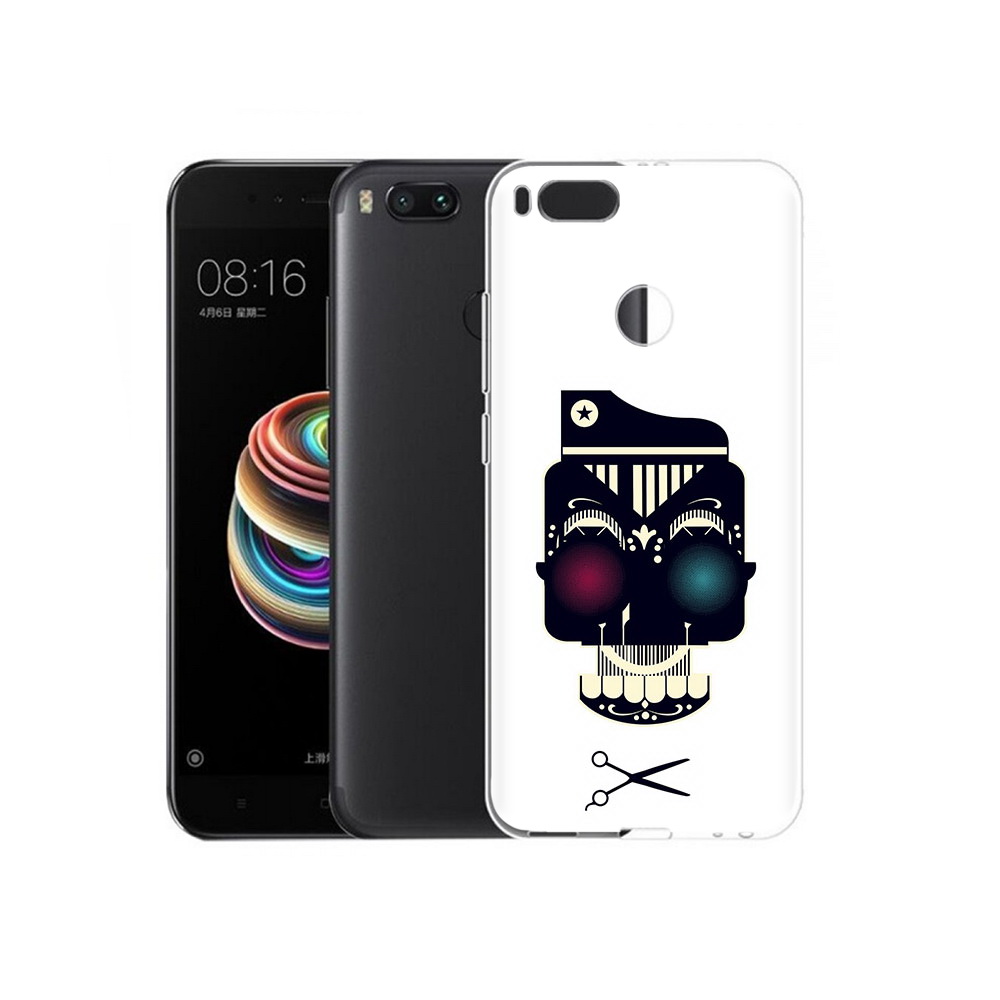 

Чехол MyPads Tocco для Xiaomi Mi 5X черно белый скелет с яркими глазами (PT75177.336.687), Прозрачный, Tocco
