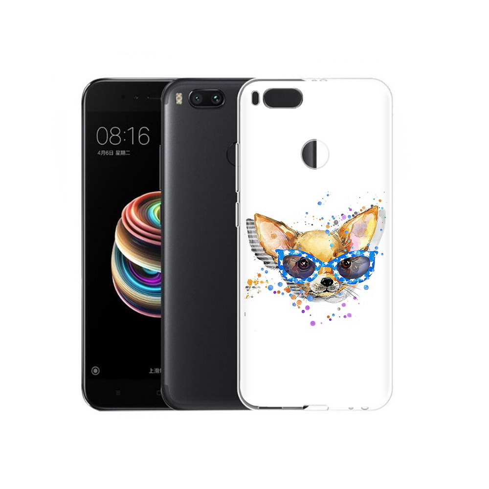 

Чехол MyPads Tocco для Xiaomi Mi 5X чихуа-хуа в очках (PT75177.336.691), Прозрачный, Tocco