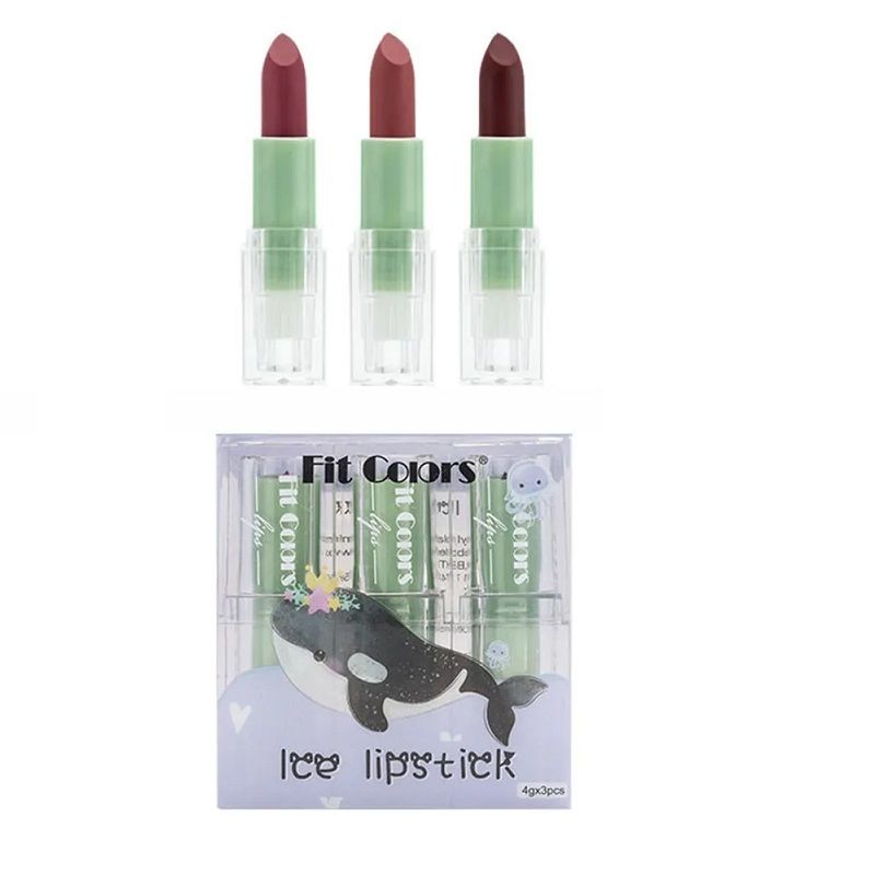 

Набор мини помад Fit Colors из 3 штук, цвет №04.