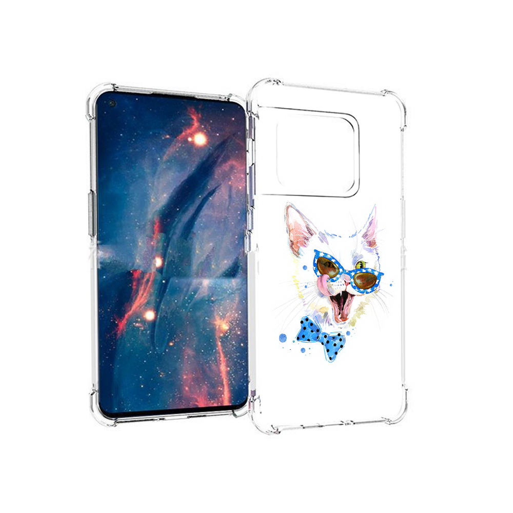 

Чехол MyPads Tocco для OnePlus 10 Pro белый кот (PT224239.133.229), Прозрачный, Tocco