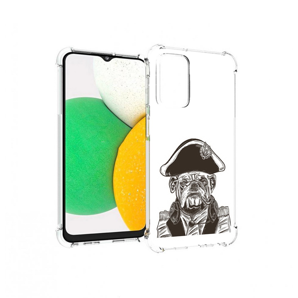 

Чехол MyPads Tocco для Samsung Galaxy A23 мопс генерал, Прозрачный, Tocco