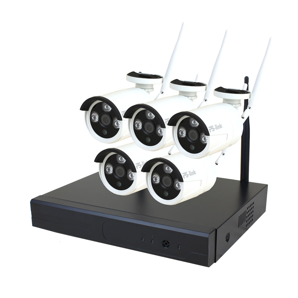 

Комплект видеонаблюдения WIFI 3Мп Ps-Link C305W 5 камер для улицы, Белый, C305W