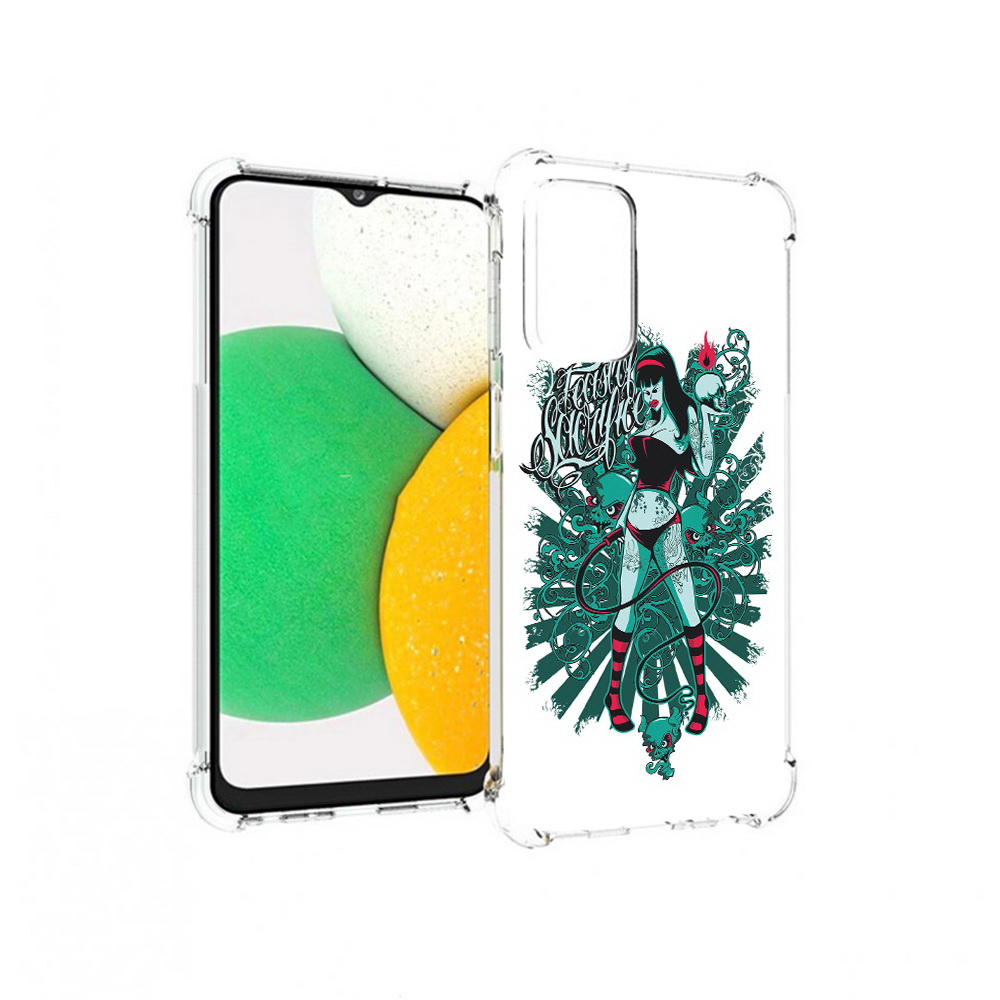 

Чехол MyPads Tocco для Samsung Galaxy A23 нарисованная девушка в татуировках, Прозрачный, Tocco