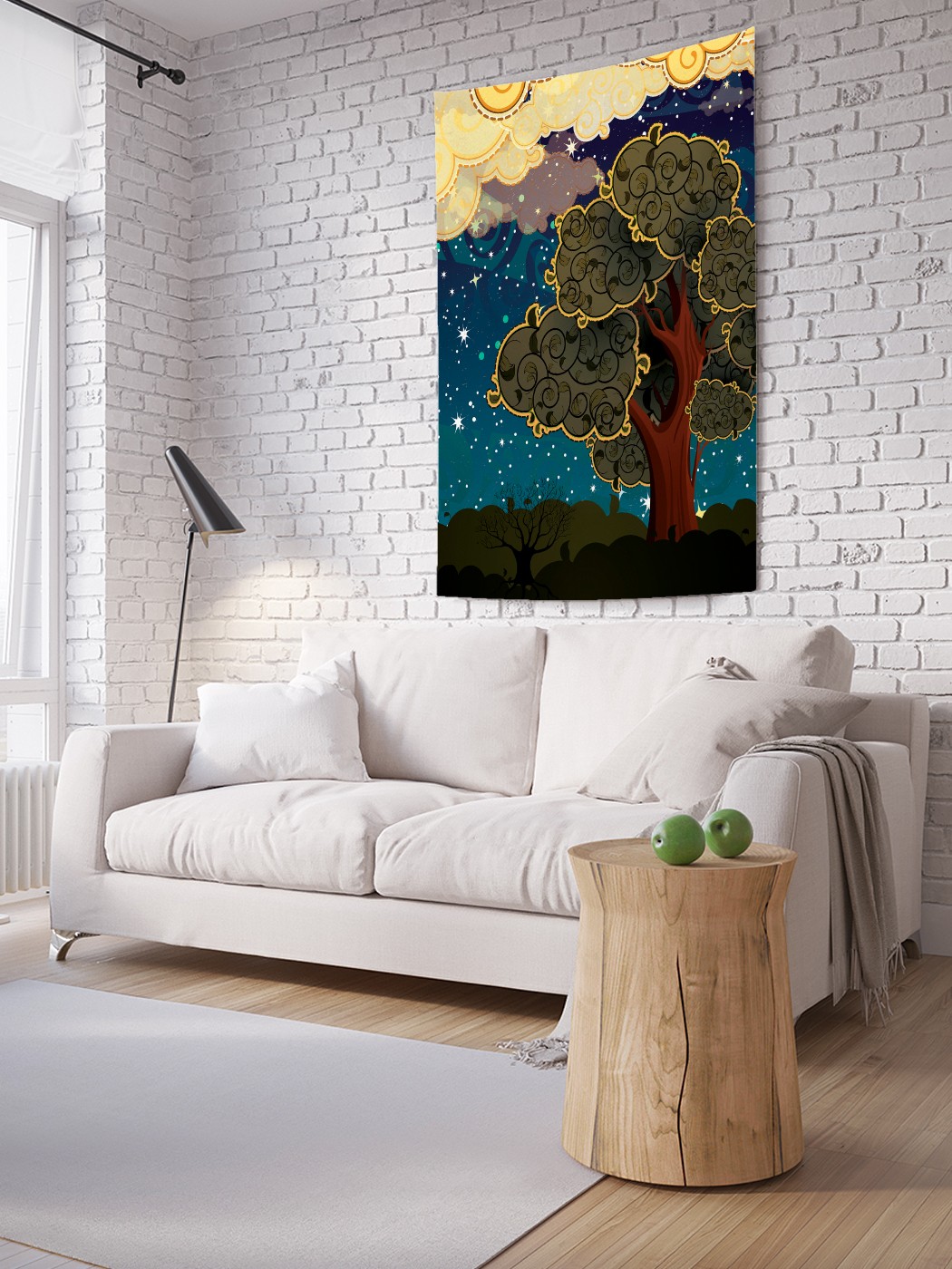 

Вертикальное фотопанно на стену JoyArty Звездный лес 150x200 см, Звездный лес