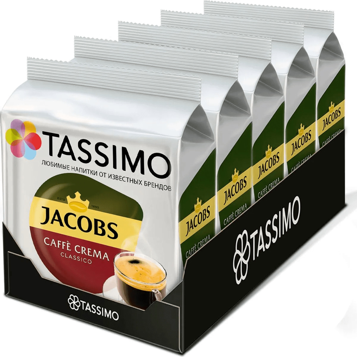 фото Кофе в капсулах tassimo jacobs caffe crema classico, 80 порций