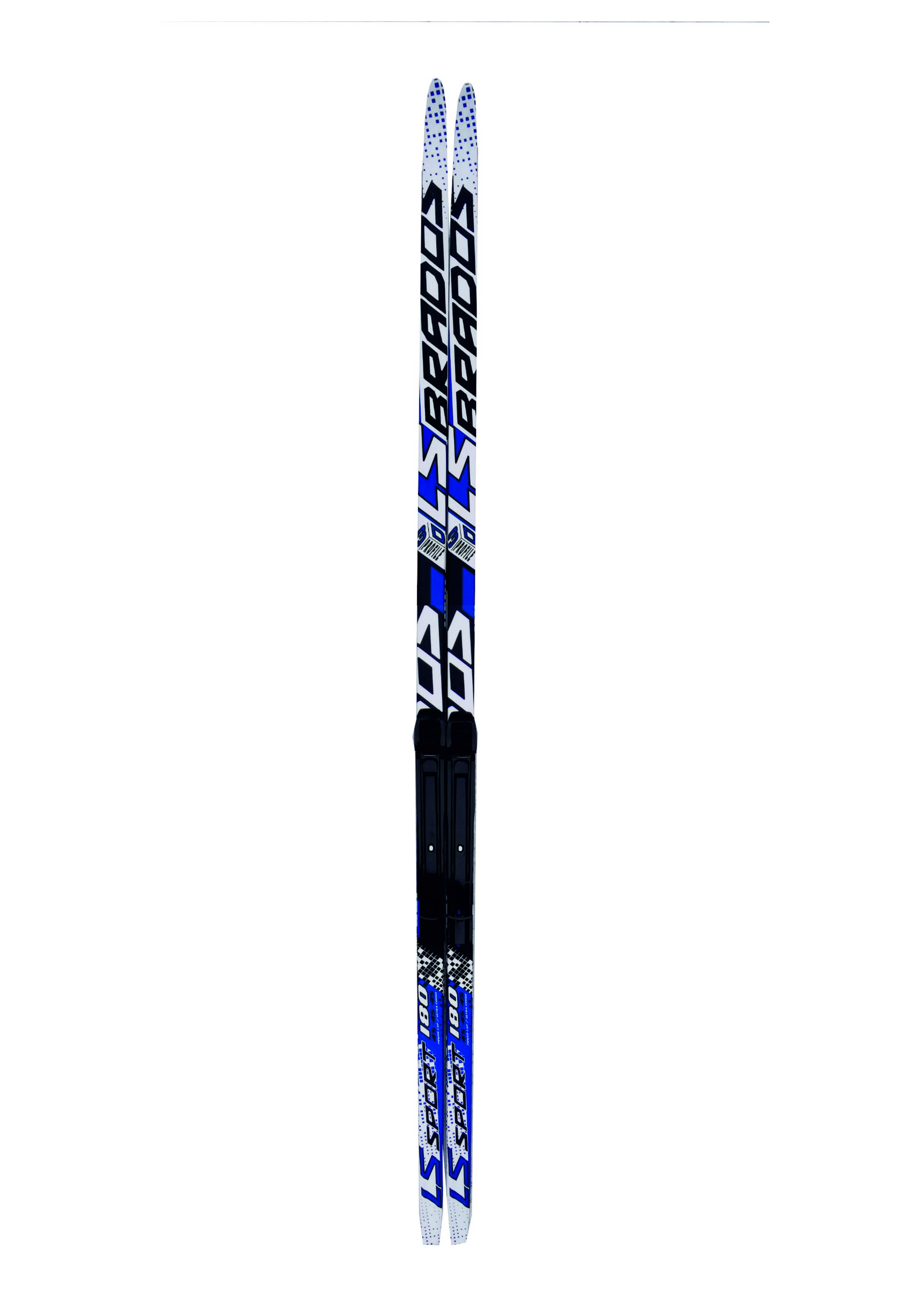 фото Комплект беговых лыж stc brados со стэп-насечкой 180 см синие с палками