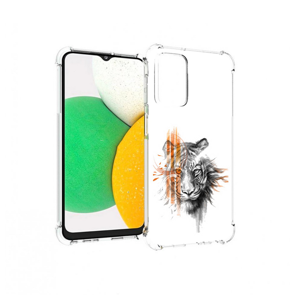 

Чехол MyPads Tocco для Samsung Galaxy A23 огненный тигр, Прозрачный, Tocco