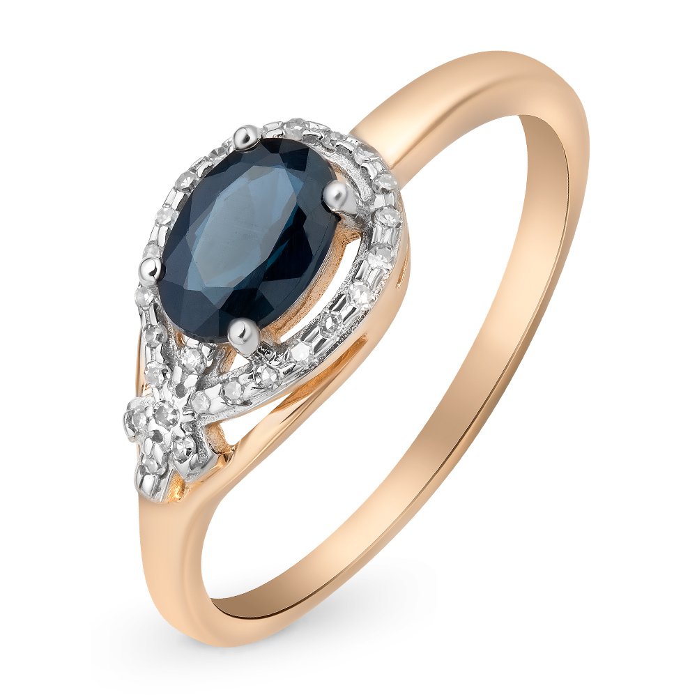 

Кольцо из золота р.  585Gold 101013695, сапфир\бриллиант, 101013695
