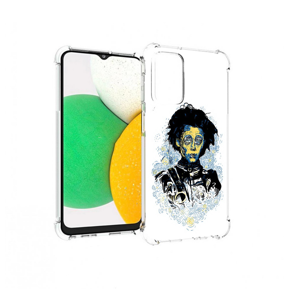 

Чехол MyPads Tocco для Samsung Galaxy A23 парень черно-белый абстракция, Прозрачный, Tocco