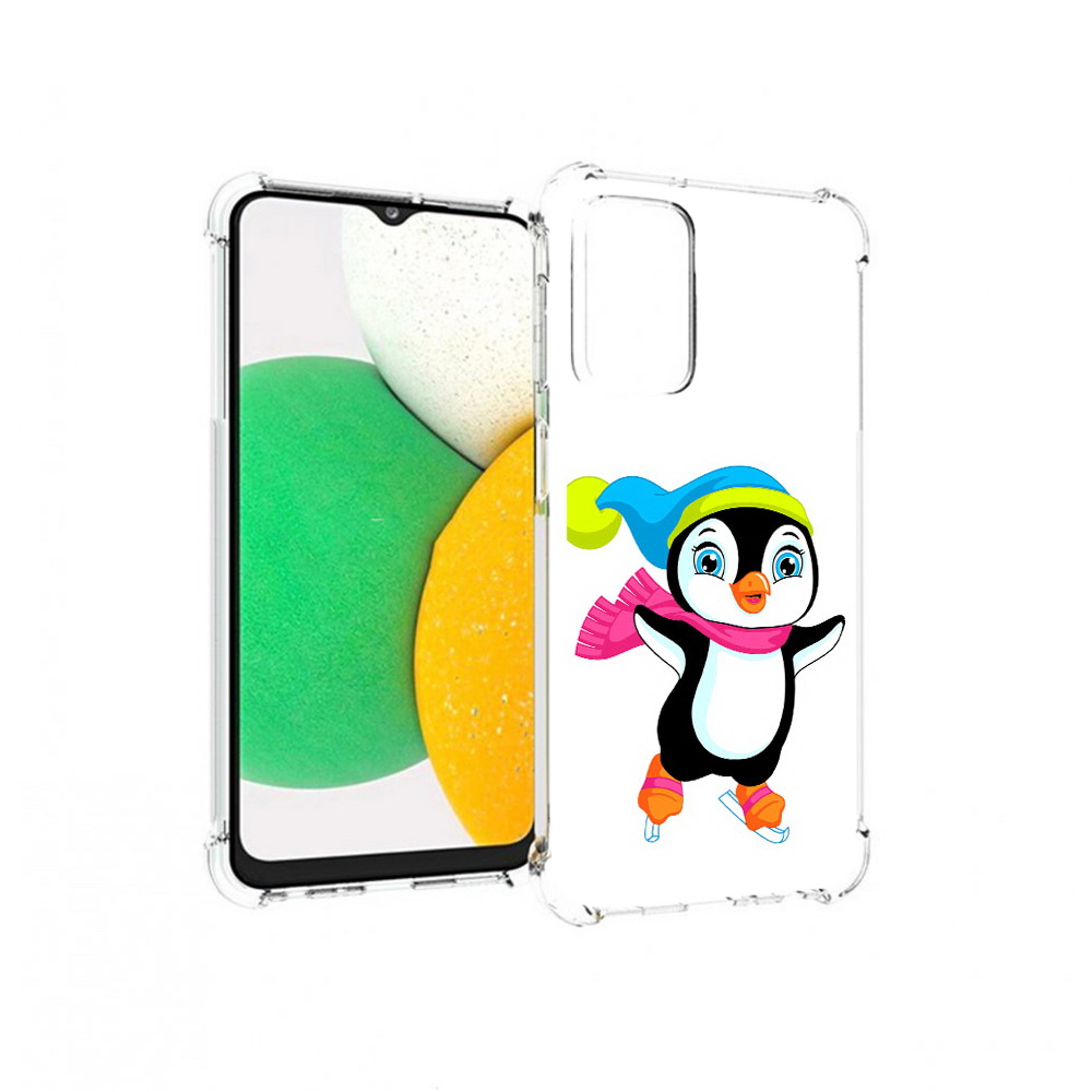 

Чехол MyPads Tocco для Samsung Galaxy A23 пингвин на коньках, Прозрачный, Tocco
