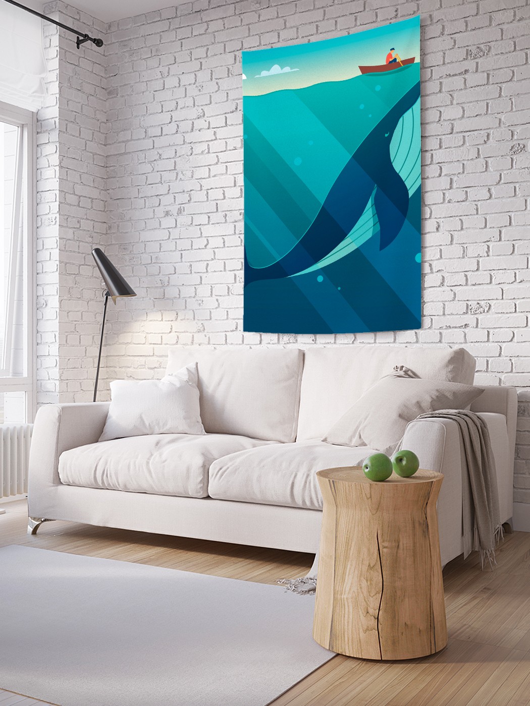 

Вертикальное фотопанно на стену JoyArty Хитрый кит 150x200 см, Хитрый кит