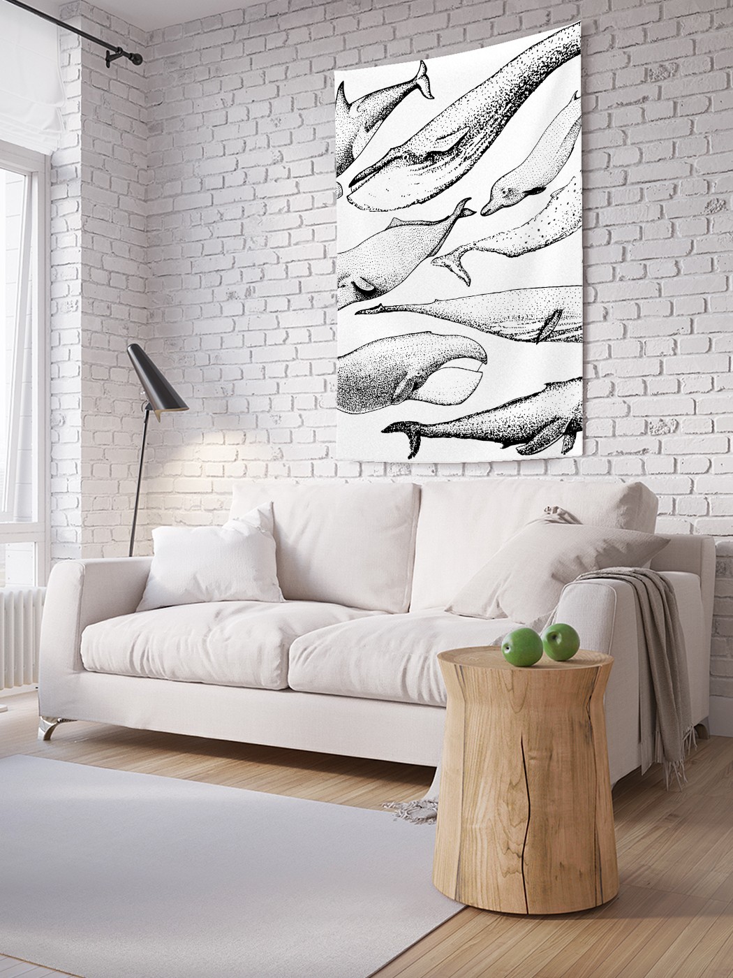 

Вертикальное фотопанно на стену JoyArty Виды китов 150x200 см, Виды китов
