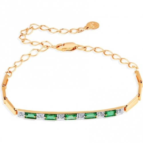 

Браслет из золота р.  Master Brilliant 10-120413-00-01, бриллиант/изумруд, 10-120413-00-01