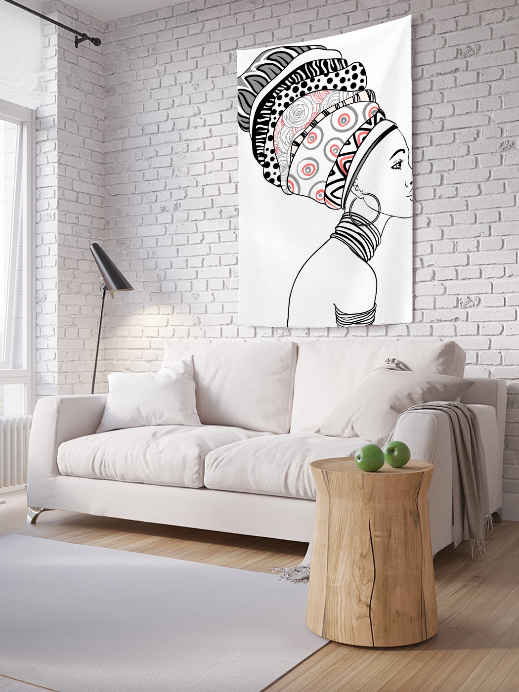 

Вертикальное фотопанно на стену JoyArty Стильная африканка 150x200 см, Стильная африканка