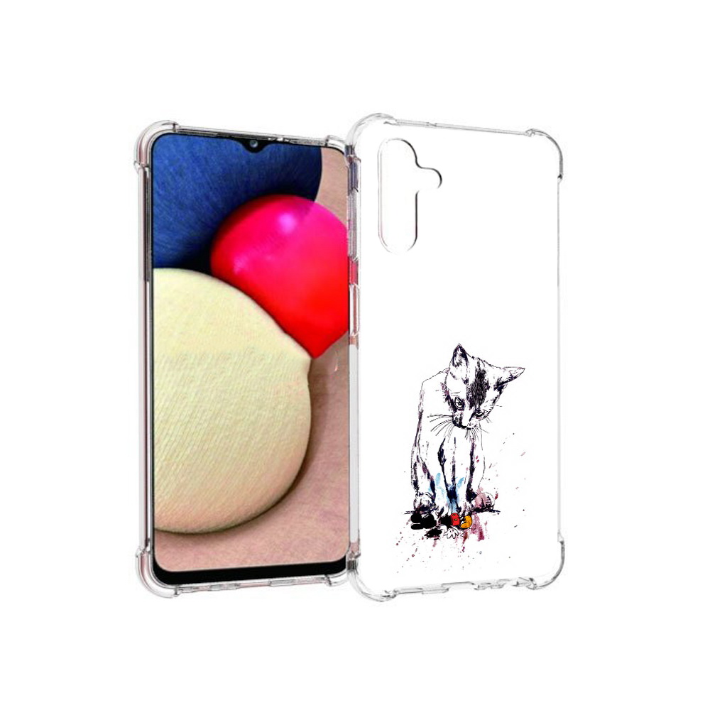 

Чехол MyPads Tocco для Samsung Galaxy A13 5G кот и микки (PT172412.530.399), Прозрачный, Tocco