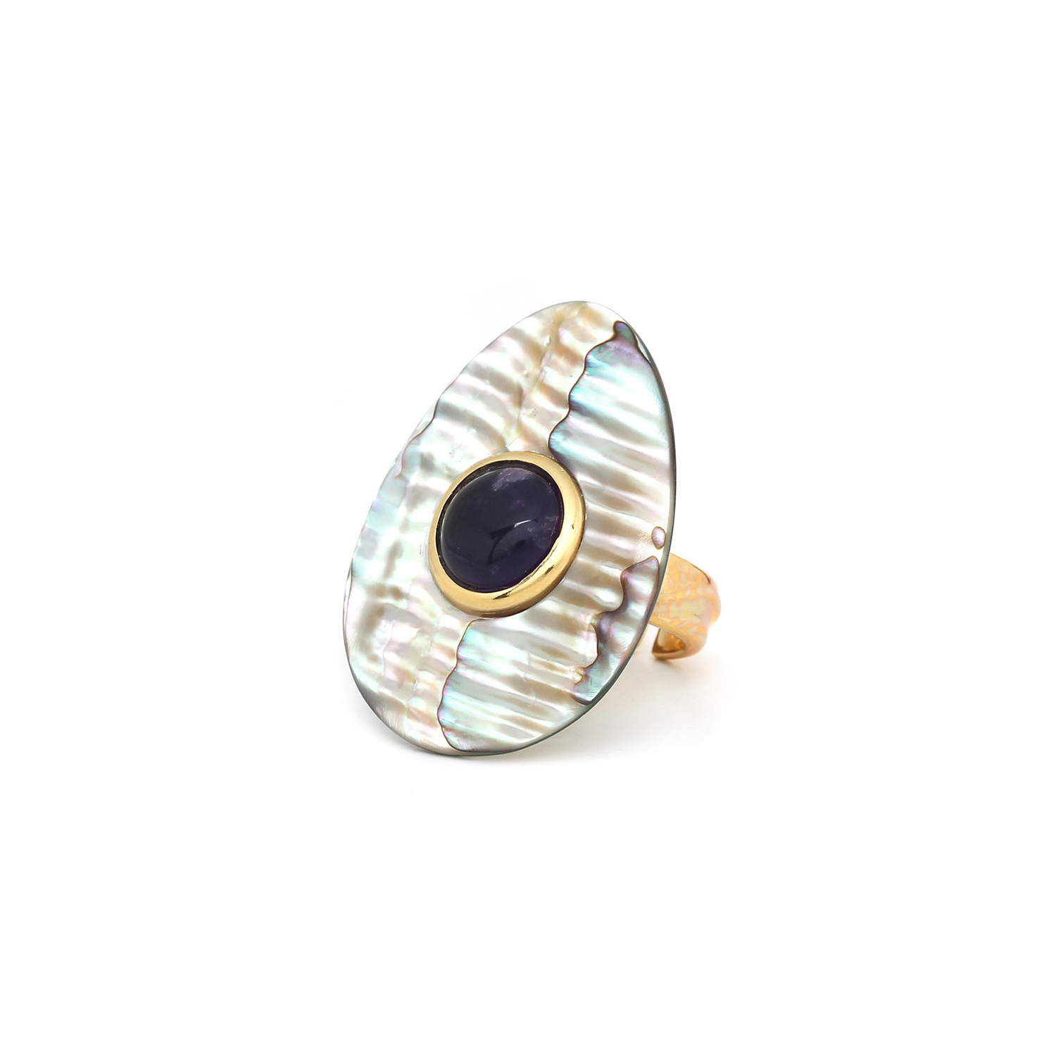 

Кольцо из бижутерного сплава Nature Bijoux NB24.2-19-25260, амазонит/гелиотис, NB24.2-19-25260