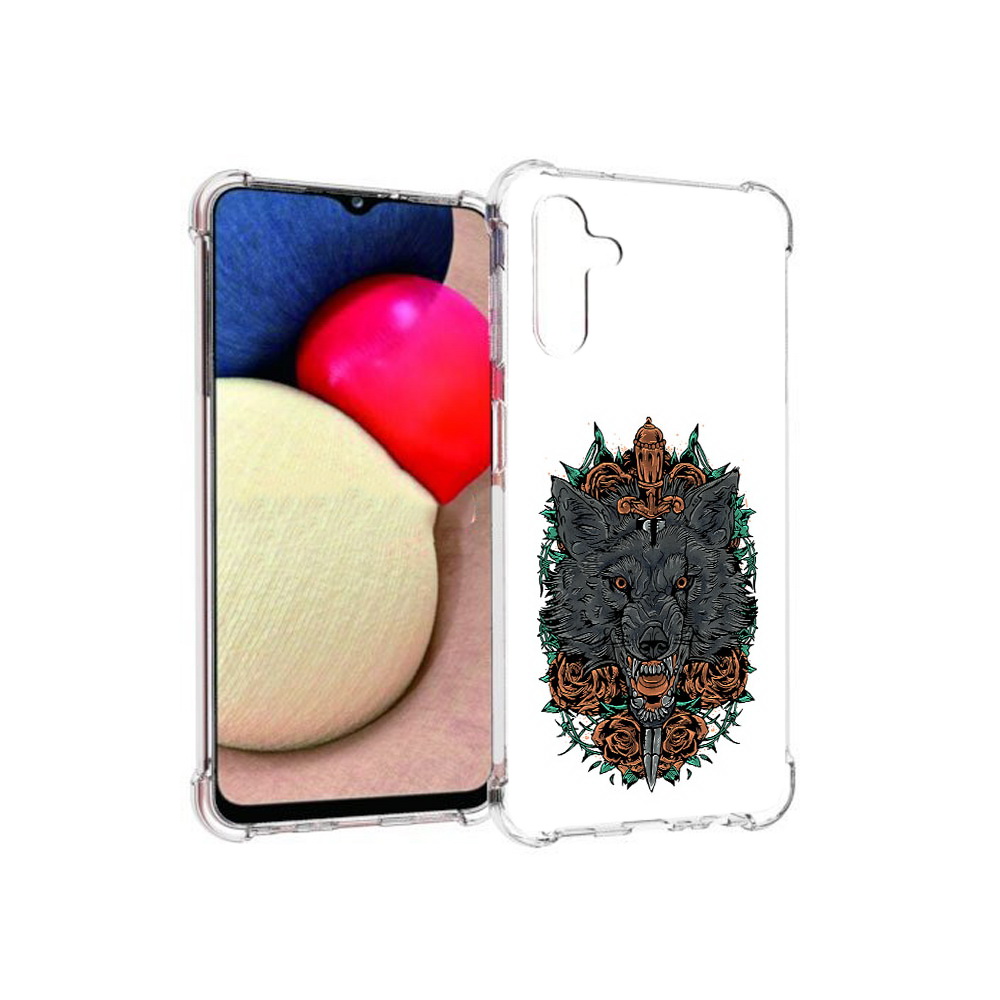 

Чехол MyPads Tocco для Samsung Galaxy A13 5G красивый злой волк (PT172412.530.409), Прозрачный, Tocco