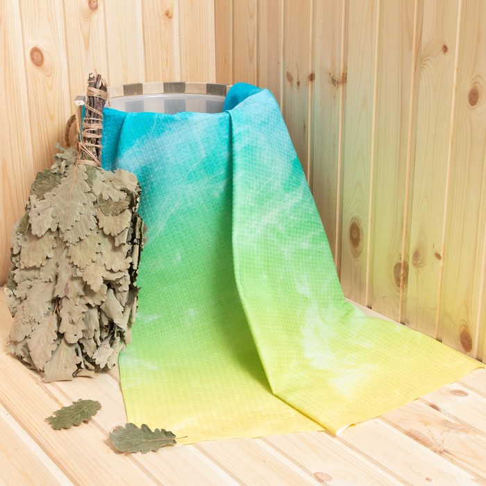 

Полотенце вафельное банное Экономь и Я "Радуга" 70х150 см, 100% хл, 200 г/м2, Экономь и Я: для бани и сауны