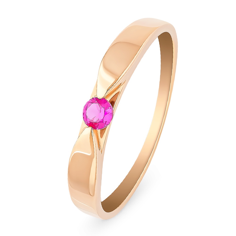 

Кольцо из золота р.  585Gold 101013776, рубин искусственный, 101013776