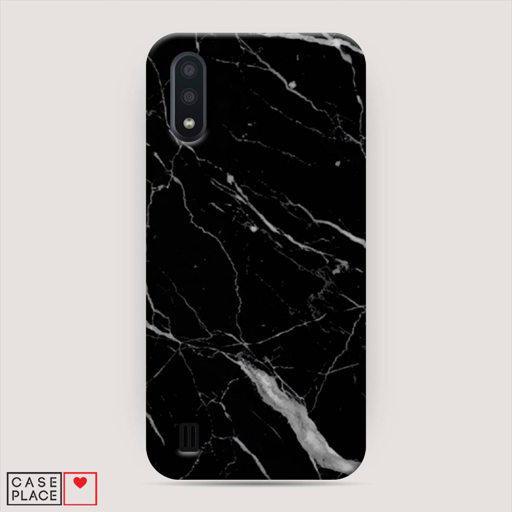 

Пластиковый чехол "Черный минерал" на Samsung Galaxy A01