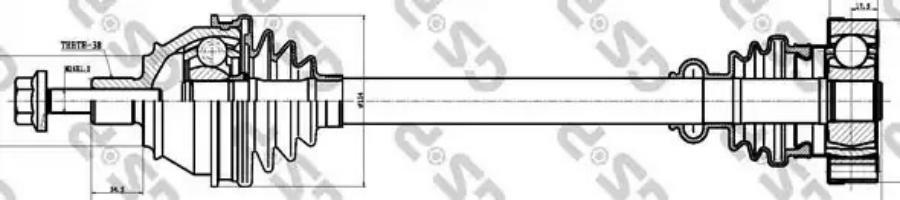 

Привод в сборе vw transporter iv 1.9d-2.5 90-03 пер. лев./прав. мкпп