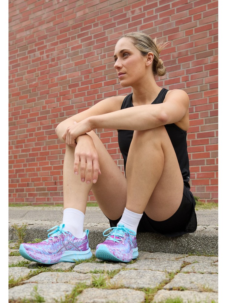 

Кроссовки женские Asics AS141A196 голубые 40.5 EU, Голубой, AS141A196