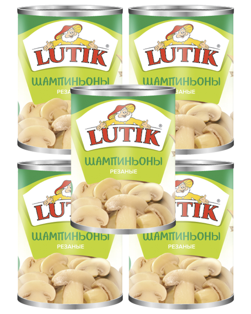 

Шампиньоны резаные Lutik 850 мл. - 5 шт
