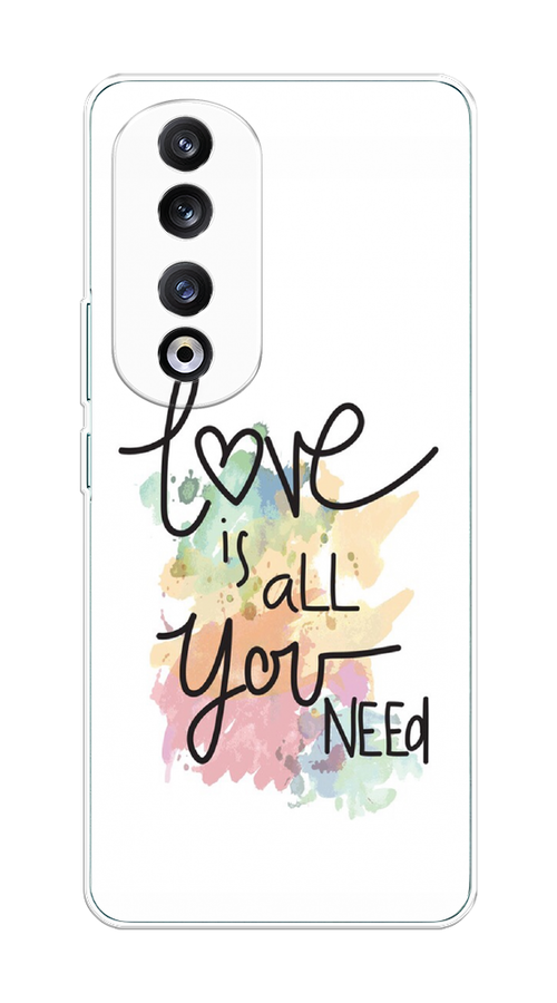 

Чехол на Honor 90 Pro "Love is all you need", Белый;черный;зеленый, 6121550-1