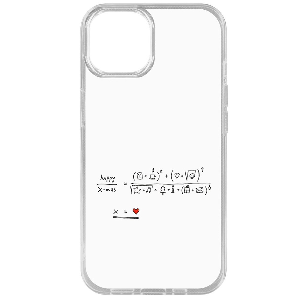 

Чехол-накладка Krutoff Clear Case Праздничная формула для iPhone 15, Прозрачный