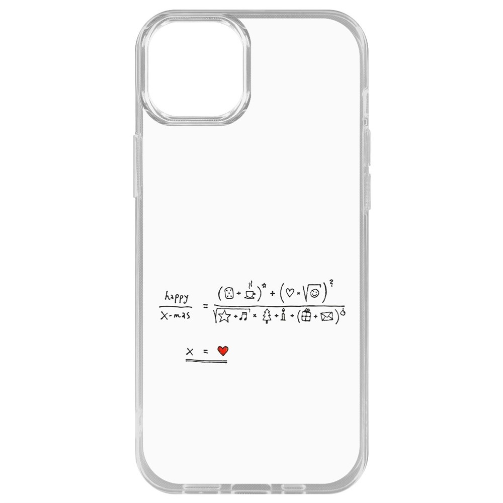 

Чехол-накладка Krutoff Clear Case Праздничная формула для iPhone 15 Plus, Прозрачный