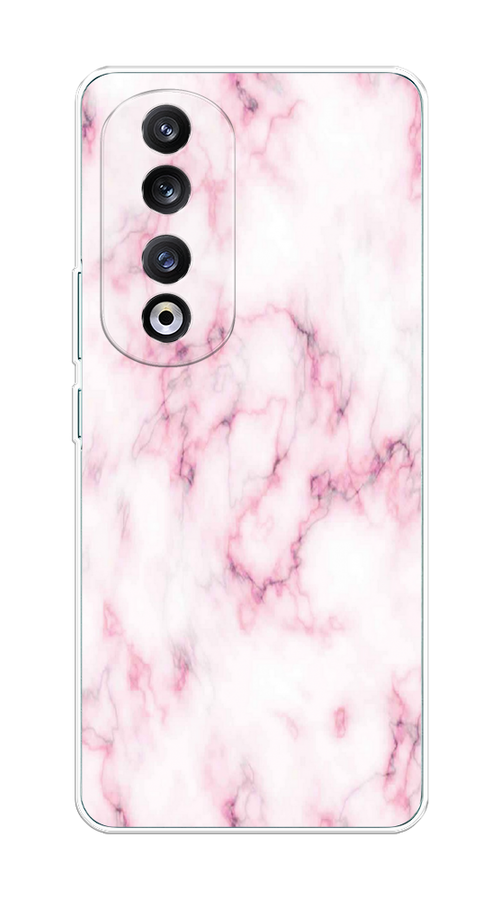 

Чехол на Honor 90 Pro "Мрамор с розовым", Белый;розовый, 6121550-1