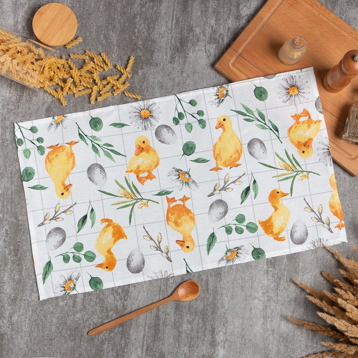 

Полотенце Доляна Duckling 35х60 см, 100% хл, рогожка 164 г/м2, Duckling