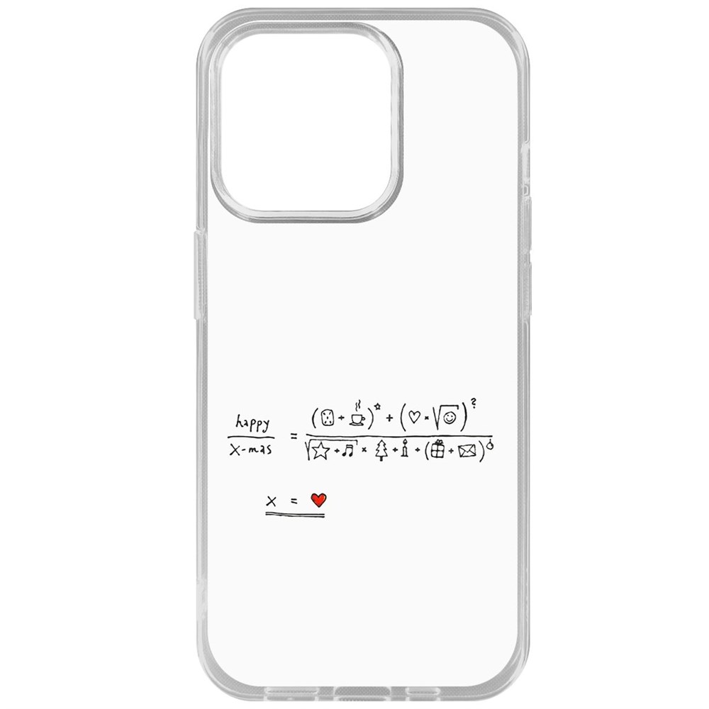 Чехол-накладка Krutoff Clear Case Праздничная формула для iPhone 15 Pro
