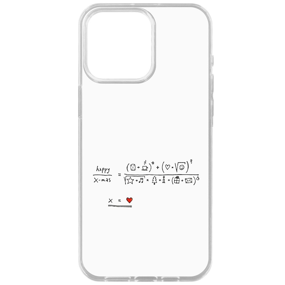

Чехол-накладка Krutoff Clear Case Праздничная формула для iPhone 15 Pro Max, Прозрачный