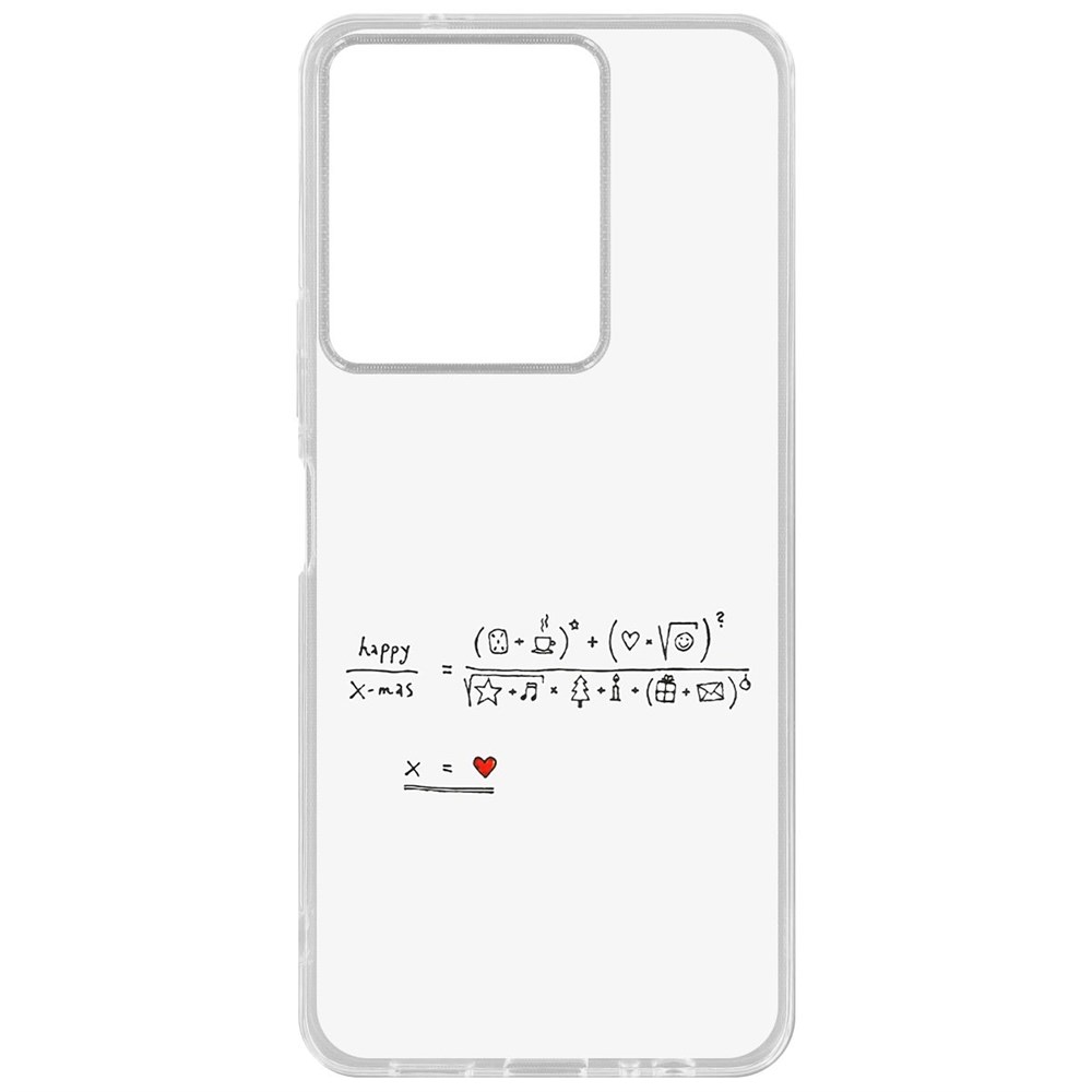 

Чехол-накладка Krutoff Clear Case Праздничная формула для Vivo Y36, Прозрачный
