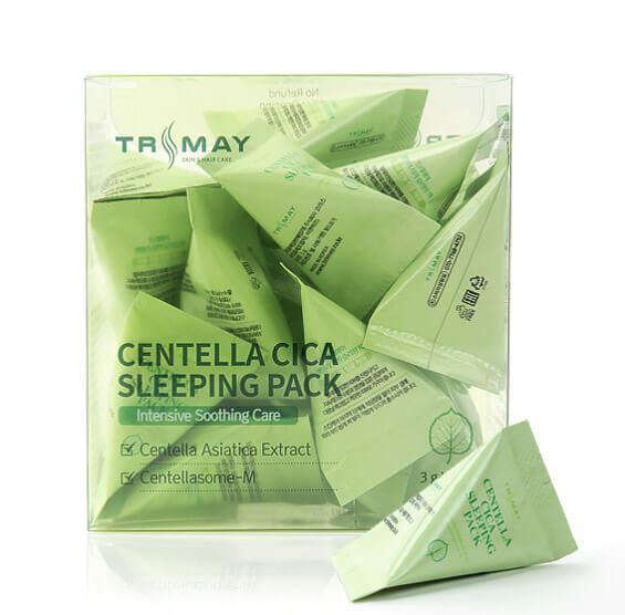 фото Успокаивающая ночная маска с центеллой trimay centella cica sleeping pack,20 шт.х3 гр.