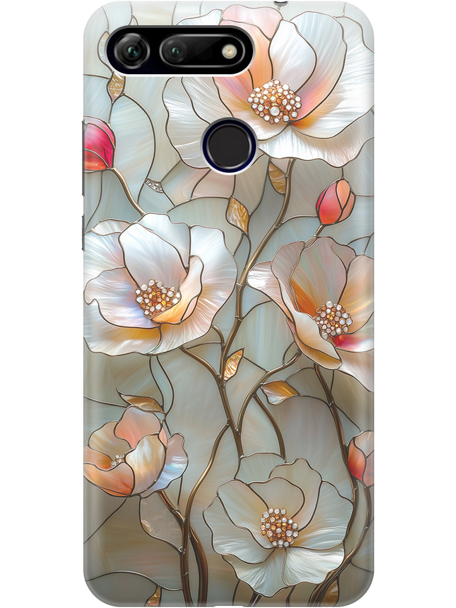 

Силиконовый чехол на Honor View 20 (V20) с принтом "Фарфоровые цветы", Прозрачный;белый;черный, 720257723