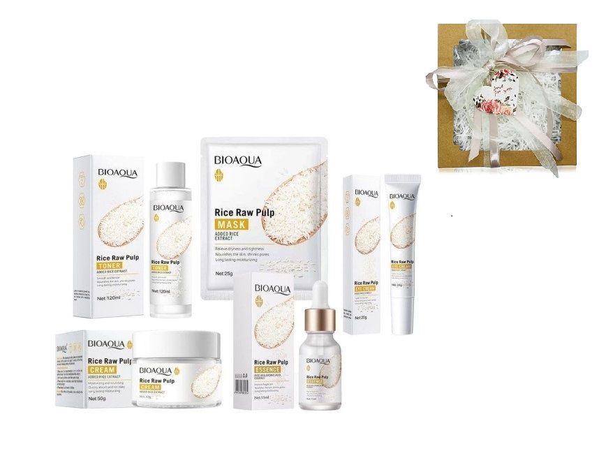 Купить Подарочный набор косметики Bioaqua по уходу за кожей лица сэкстрактом риса из 7 предметов