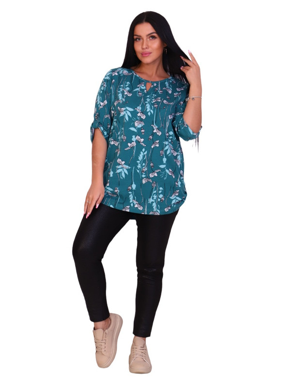 

Рубашка женская New Life jersey 102-121 зеленая 54 RU, 102-121