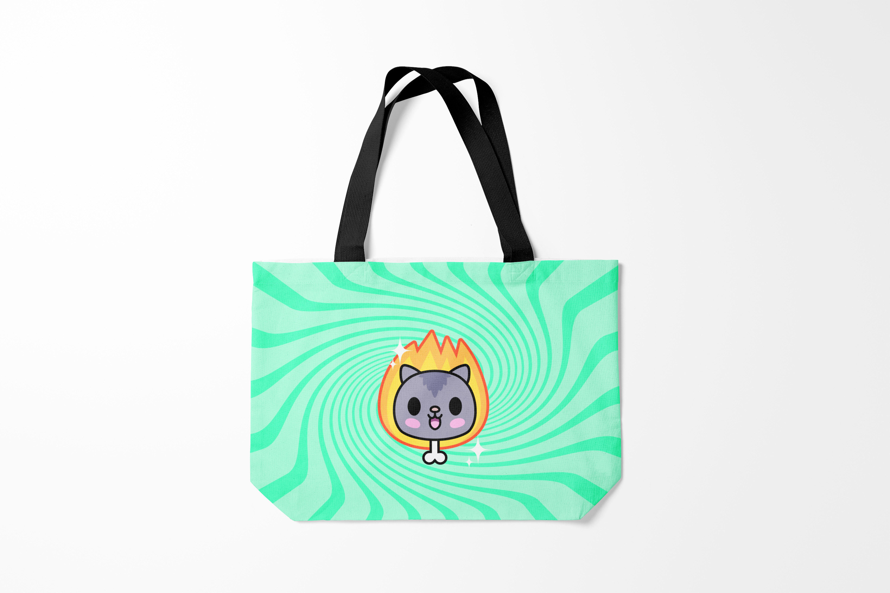 

Сумка шoппер унисекс Burnettie Toca Boca Cat, зеленый, Toca Boca Cat