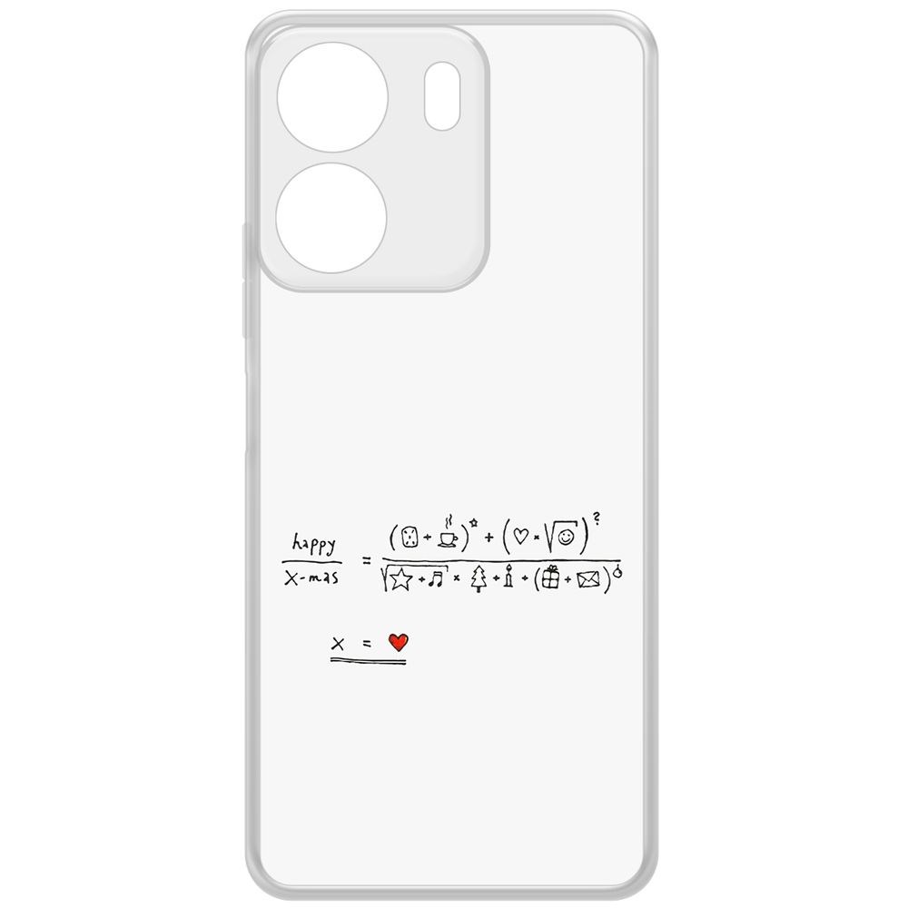 

Чехол-накладка Krutoff Clear Case Праздничная формула для Xiaomi Poco C65, Прозрачный